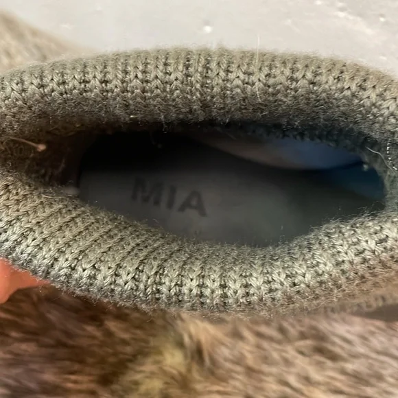 MIA Rain Boot Versatile Knit Accent Cuff grey/Olive Waterproof Lower-38-#0031 - Picture 9 of 14